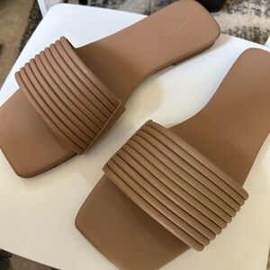 Torrid Brown Slide Sandals